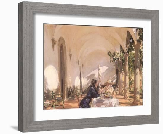 Breakfast in the Loggia, 1910-John Singer Sargent-Framed Giclee Print