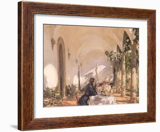 Breakfast in the Loggia, 1910-John Singer Sargent-Framed Giclee Print