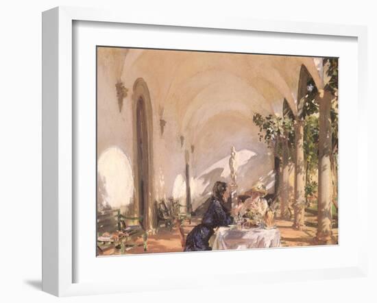 Breakfast in the Loggia, 1910-John Singer Sargent-Framed Giclee Print