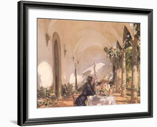 Breakfast in the Loggia, 1910-John Singer Sargent-Framed Giclee Print