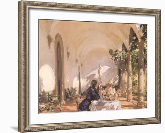 Breakfast in the Loggia, 1910-John Singer Sargent-Framed Giclee Print