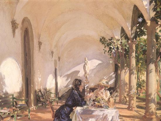 Breakfast in the Loggia, 1910-John Singer Sargent-Framed Giclee Print