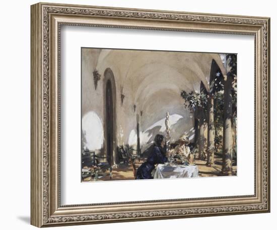 Breakfast in the Loggia-John Singer Sargent-Framed Giclee Print