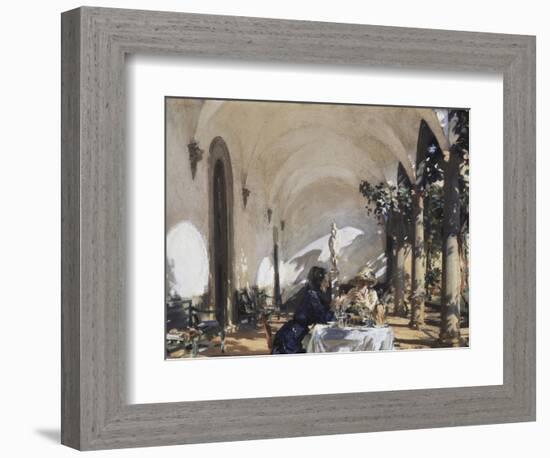 Breakfast in the Loggia-John Singer Sargent-Framed Giclee Print