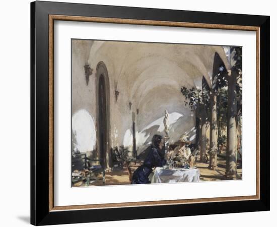 Breakfast in the Loggia-John Singer Sargent-Framed Giclee Print