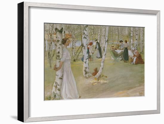 Breakfast in the Open (Frukost I Det Grona), 1910-Carl Larsson-Framed Giclee Print