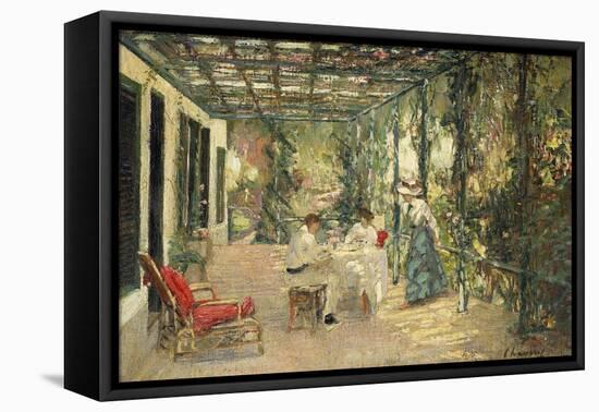 Breakfast on the Terrace-Sir John Lavery-Framed Premier Image Canvas