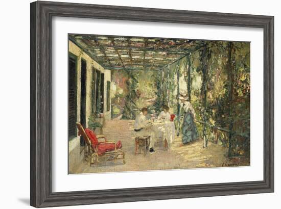 Breakfast on the Terrace-Sir John Lavery-Framed Giclee Print