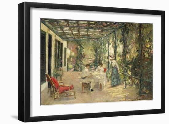 Breakfast on the Terrace-Sir John Lavery-Framed Giclee Print