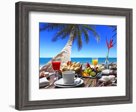 Breakfast Room on the Beach-luiz rocha-Framed Photographic Print