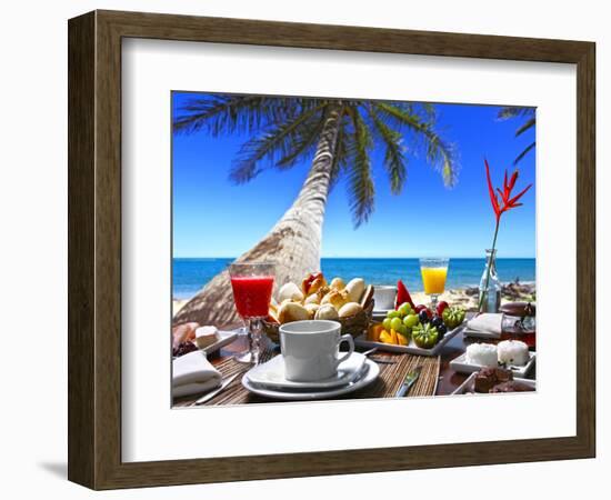 Breakfast Room on the Beach-luiz rocha-Framed Photographic Print