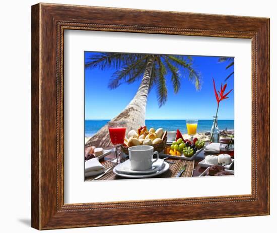 Breakfast Room on the Beach-luiz rocha-Framed Photographic Print