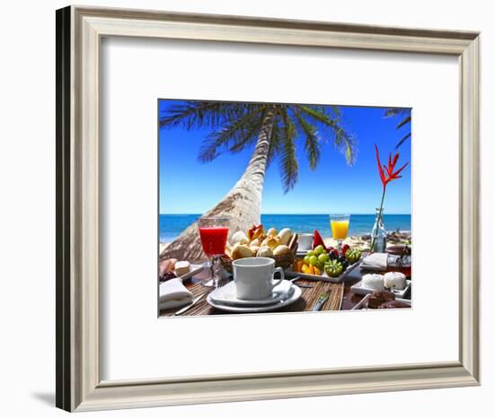 Breakfast Room on the Beach-luiz rocha-Framed Photographic Print