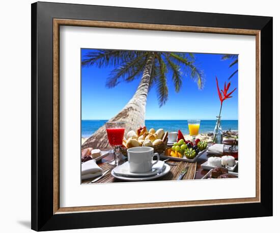 Breakfast Room on the Beach-luiz rocha-Framed Photographic Print