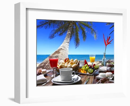 Breakfast Room on the Beach-luiz rocha-Framed Photographic Print