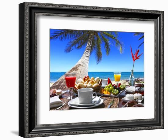 Breakfast Room on the Beach-luiz rocha-Framed Photographic Print