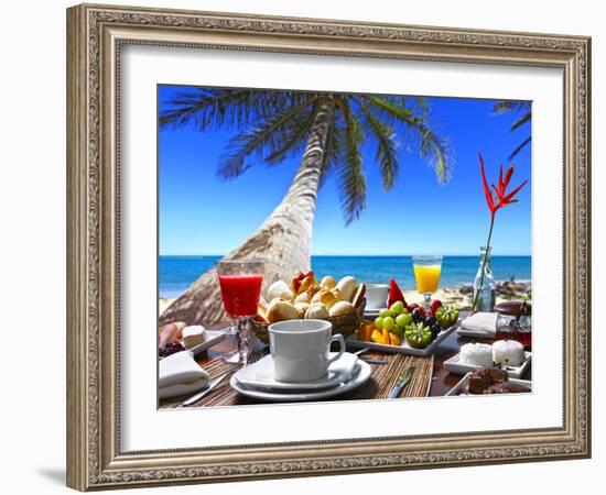 Breakfast Room on the Beach-luiz rocha-Framed Photographic Print