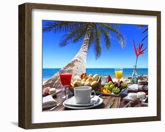 Breakfast Room on the Beach-luiz rocha-Framed Photographic Print