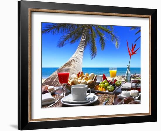 Breakfast Room on the Beach-luiz rocha-Framed Photographic Print