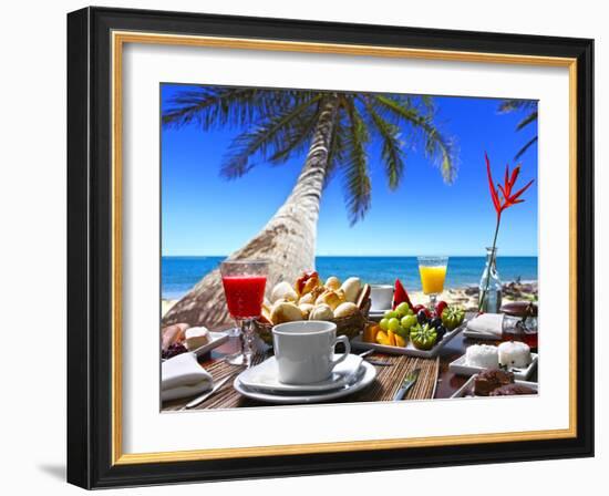 Breakfast Room on the Beach-luiz rocha-Framed Photographic Print