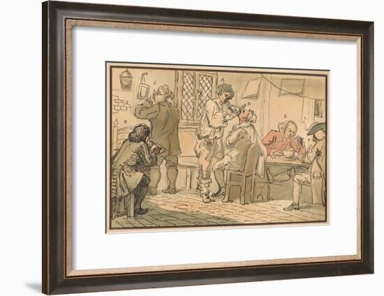 'Breakfast scene from 'The Five Days Peregrination', 1732-William Hogarth-Framed Giclee Print