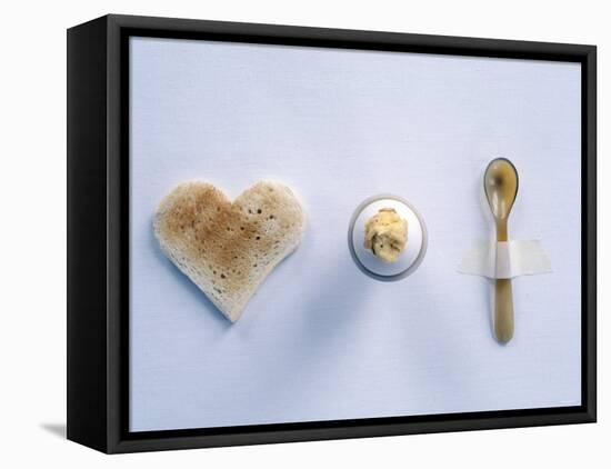 Breakfast Setting with Toast, Egg and Horn Egg Spoon-Alexander Van Berge-Framed Premier Image Canvas