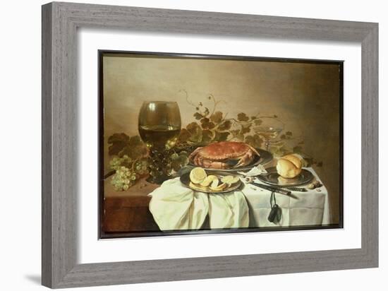 Breakfast Still Life with Roemer and a Crab-Pieter Claesz-Framed Giclee Print