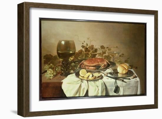 Breakfast Still Life with Roemer and a Crab-Pieter Claesz-Framed Giclee Print