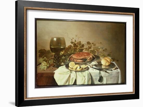 Breakfast Still Life with Roemer and a Crab-Pieter Claesz-Framed Giclee Print