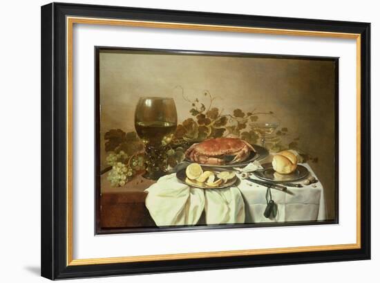 Breakfast Still Life with Roemer and a Crab-Pieter Claesz-Framed Giclee Print