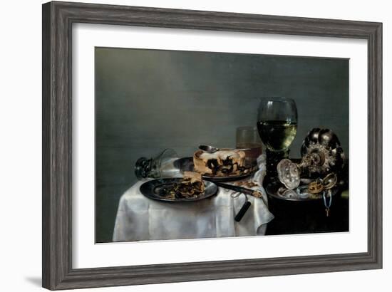 Breakfast Table with Blackberry Pie, 1631-Willem Claesz Heda-Framed Giclee Print