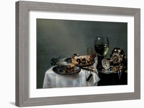 Breakfast Table with Blackberry Pie, 1631-Willem Claesz Heda-Framed Giclee Print