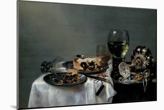 Breakfast Table with Blackberry Pie, 1631-Willem Claesz Heda-Mounted Giclee Print