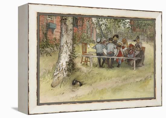 Breakfast under the Big Birch, from 'A Home' series, c.1895-Carl Larsson-Framed Premier Image Canvas