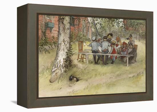 Breakfast under the Big Birch, from 'A Home' series, c.1895-Carl Larsson-Framed Premier Image Canvas