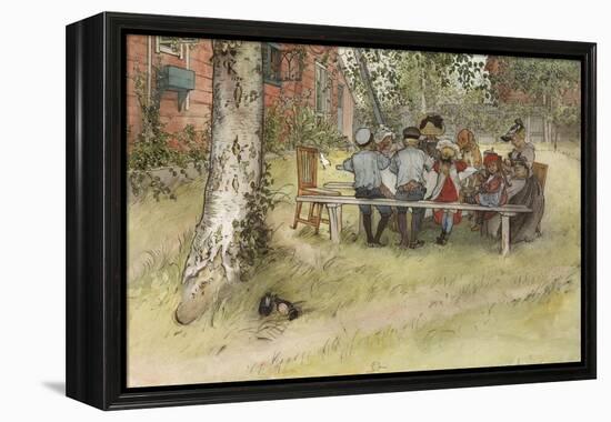 Breakfast under the Big Birch, from 'A Home' series, c.1895-Carl Larsson-Framed Premier Image Canvas
