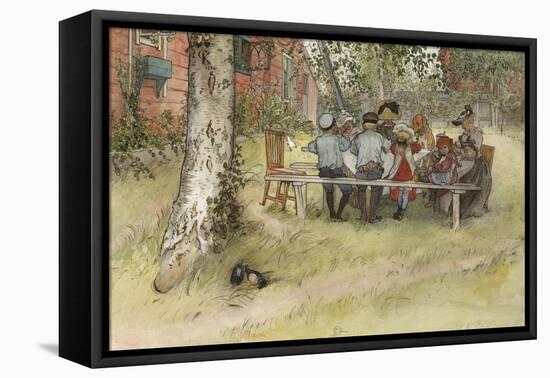 Breakfast under the Big Birch, from 'A Home' series, c.1895-Carl Larsson-Framed Premier Image Canvas