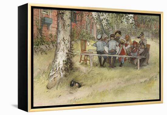 Breakfast under the Big Birch, from 'A Home' series, c.1895-Carl Larsson-Framed Premier Image Canvas