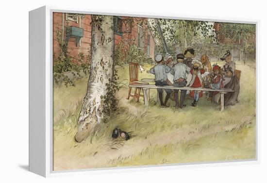 Breakfast under the Big Birch, from 'A Home' series, c.1895-Carl Larsson-Framed Premier Image Canvas