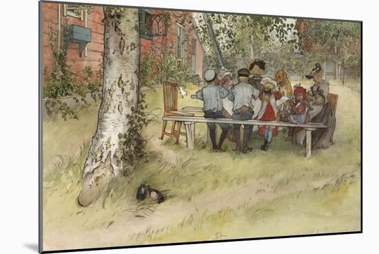 Breakfast under the Big Birch, from 'A Home' series, c.1895-Carl Larsson-Mounted Giclee Print