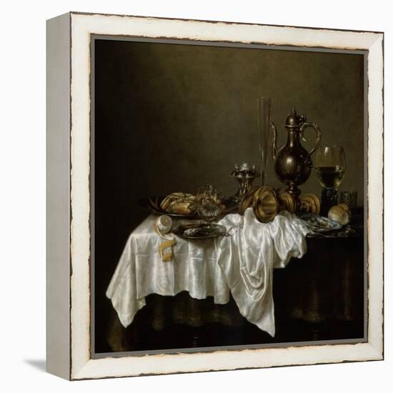 Breakfast with a Lobster, Dutch Painting of 17th Century-Willem Claesz Heda-Framed Premier Image Canvas