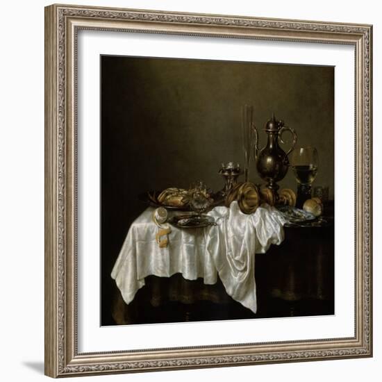 Breakfast with a Lobster, Dutch Painting of 17th Century-Willem Claesz Heda-Framed Giclee Print