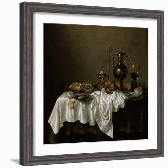 Breakfast with a Lobster, Dutch Painting of 17th Century-Willem Claesz Heda-Framed Giclee Print