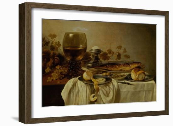 Breakfast with Fish and Tankard-Pieter Claesz-Framed Giclee Print