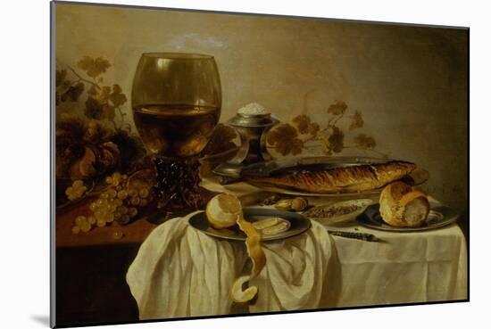 Breakfast with Fish and Tankard-Pieter Claesz-Mounted Giclee Print