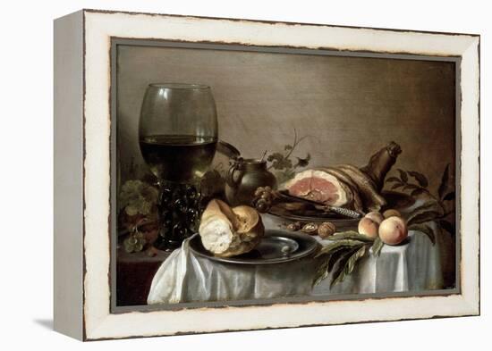 Breakfast with Ham, 1647-Pieter Claesz-Framed Premier Image Canvas