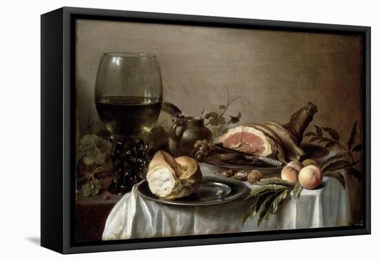 Breakfast with Ham, 1647-Pieter Claesz-Framed Premier Image Canvas