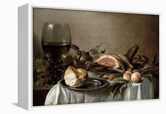 Breakfast with Ham, 1647-Pieter Claesz-Framed Premier Image Canvas