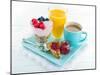 Breakfast With Yoghurt, Berries, Juice, Toast And Coffee-Anna-Mari West-Mounted Art Print