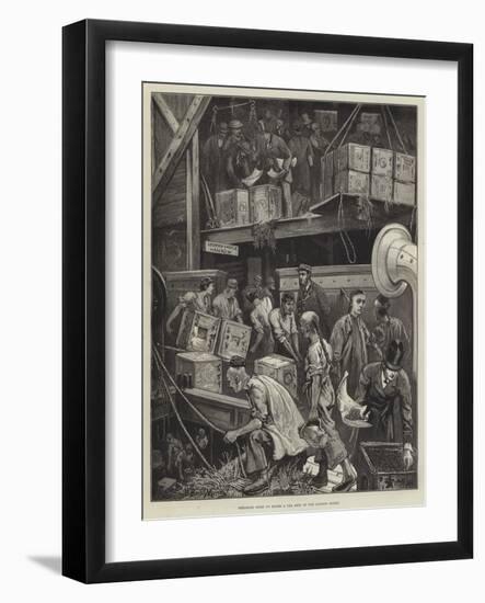 Breaking Bulk on Board a Tea Ship in the London Docks-William Bazett Murray-Framed Giclee Print